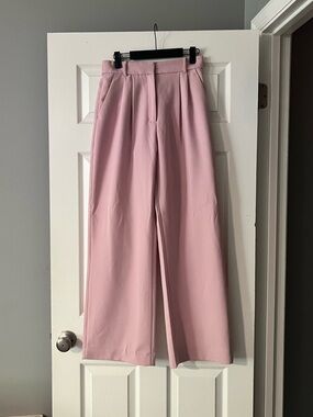 A&F Sloan Tailored Pant (Curve Love) in Baby Pink